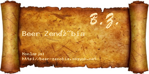 Beer Zenóbia névjegykártya